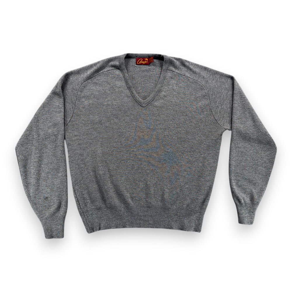 Vintage Arnold Palmer Sweater Adult EXTRA LARGE Gray V Neck Arnie Golf USA 80s